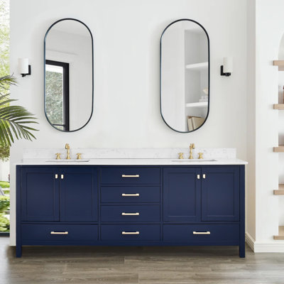 84-inch Bathroom Vanity With Engineered Stone Top