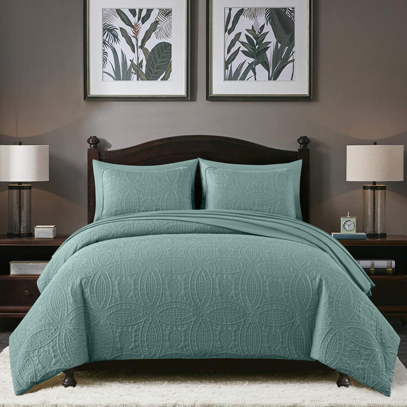 Liam Microfiber 7 Piece Bed in a Bag Comforter Set, Queen Comforter + 6 Additional Pieces, Blue