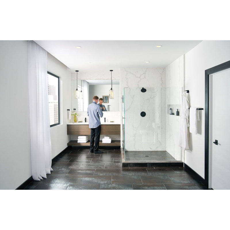 Fina Premium 2.5 GPM Rain Shower Head, Matte Black