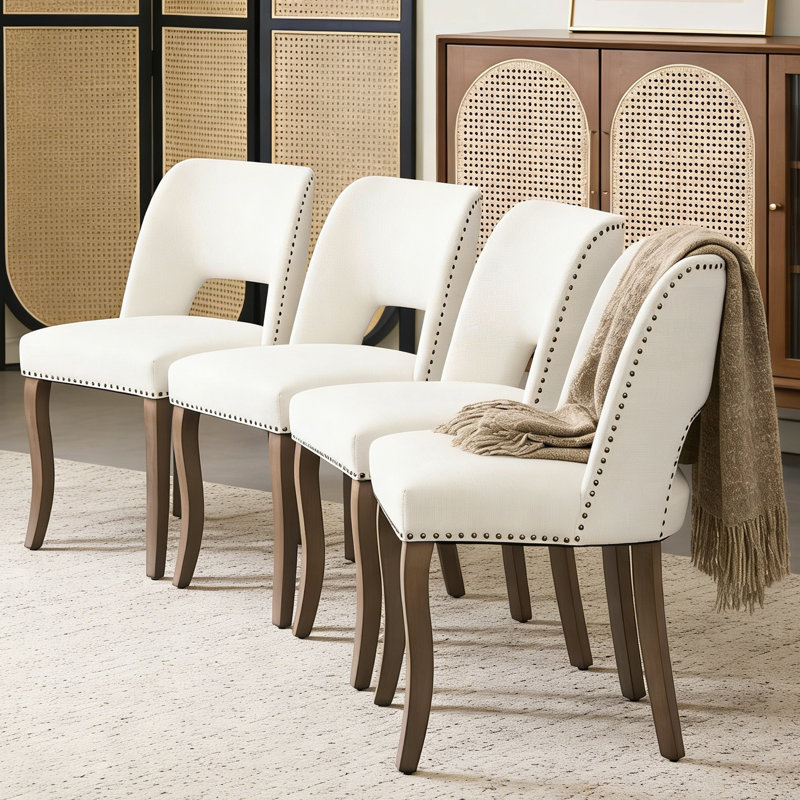 Ensemble de 4 chaises de salle à manger Modern, Beige