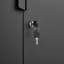 Classeur décoratif 2 portes avec serrure et 4 tablettes réglables