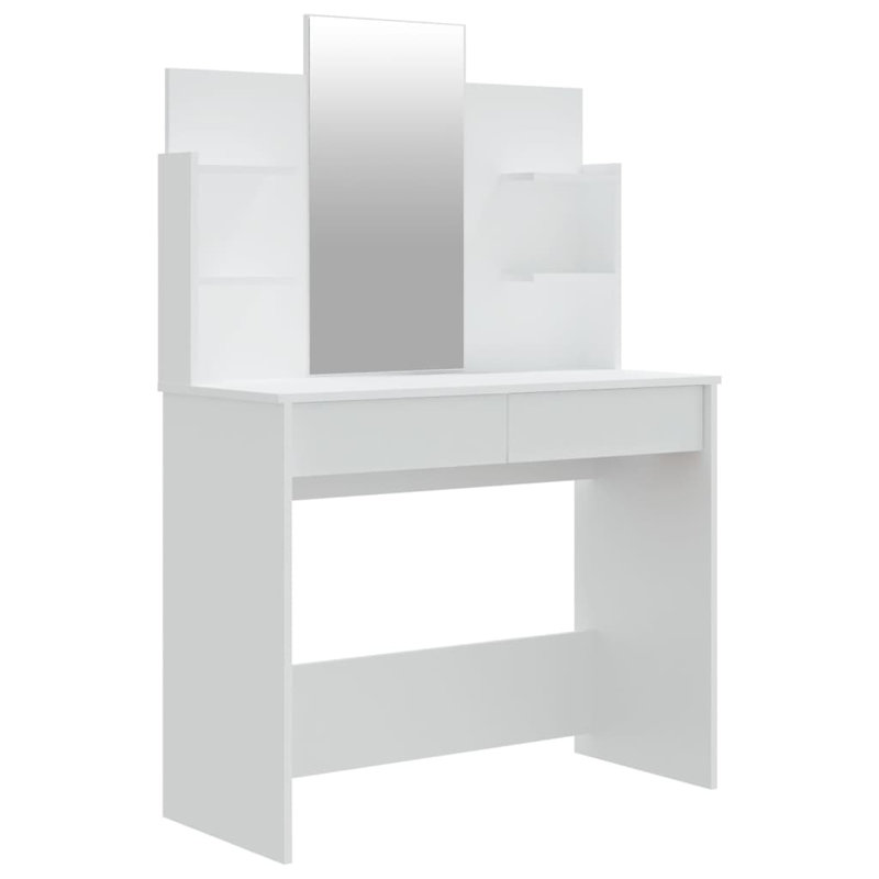 Sartell Dressing Table with Mirror, White