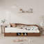 Structure de lit de jour simple rembourrée avec 2 tiroirs de rangement, brun, mobilier de chambre polyvalent peu encombrant-1531467004-1531467005