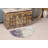 Stunning Round Blue Turkish Wool Rug Ideal For Adding A Pop Of Color To Your Entryway