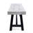 Acacia Wood Dining Bench With Black Rustic Metal Finish Frame