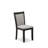 5-Piece Mid Century Table Set Contains a Cement Dining Table and 4 Shitake Linen Fabric Parson Dining Chairs with High Back - Wire Brushed Black Finish-85692386-85692387