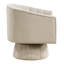 Fauteuil pivotant en velours taupe, rotation à 360°, structure en contreplaqué, capacité de charge de 136 kg, coussin intégré de luxe, fauteuil d'appoint, poids, mouvement