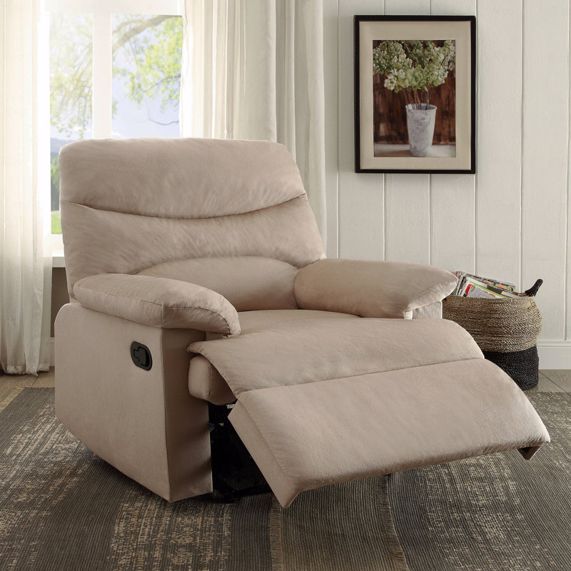 Recliner Function With Pillow Top Arm, Beige