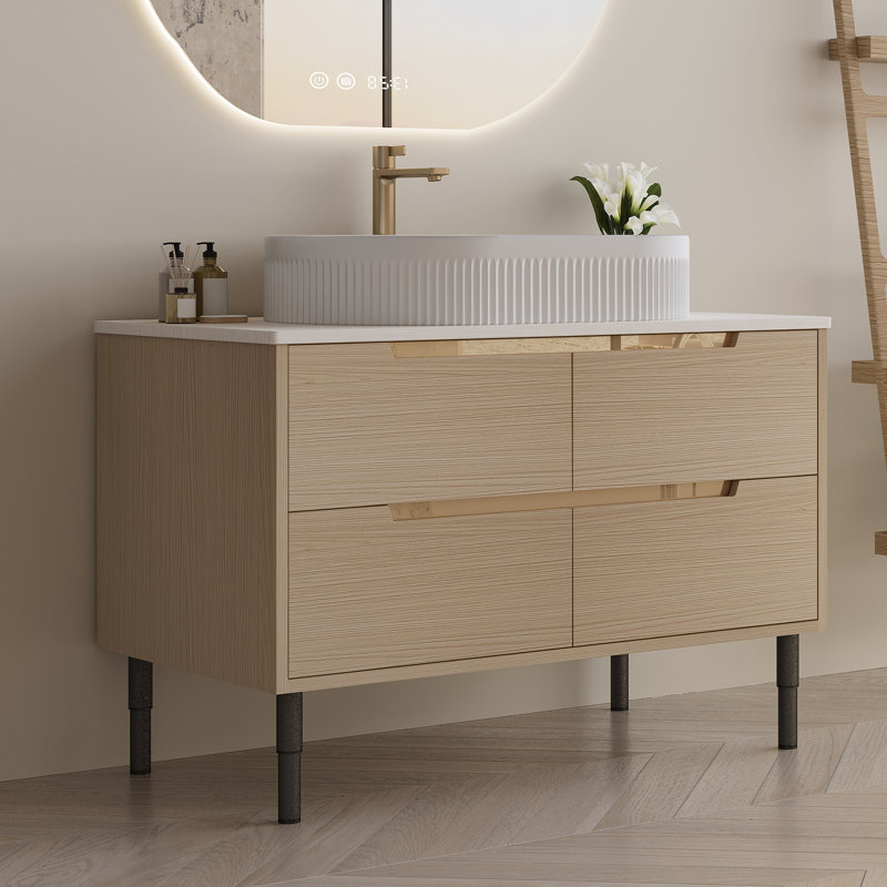 Meuble-lavabo moderne (doit inclure le meuble-lavabo et le lavabo) avec rangement