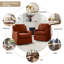 Fauteuil à bascule pivotant en polyester 29,5 po Capucine-134490481