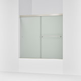 Revel 59.63'' x 55.5'' Double Sliding Bath Door with CleanCoat® Technology