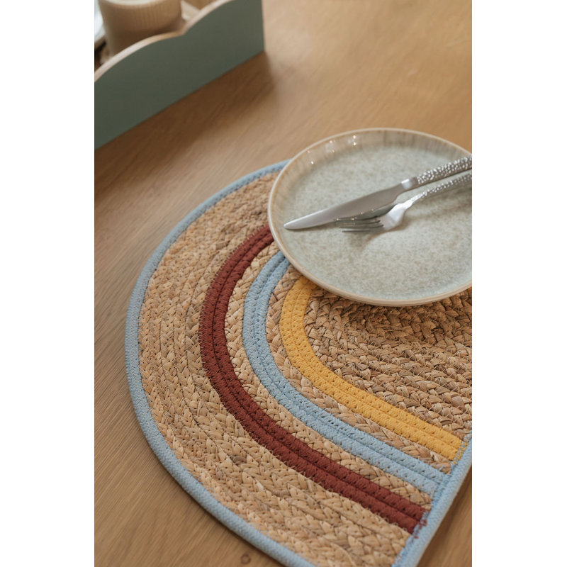 Water Hyacinth Cotton Rope Arc Novelty Placemat