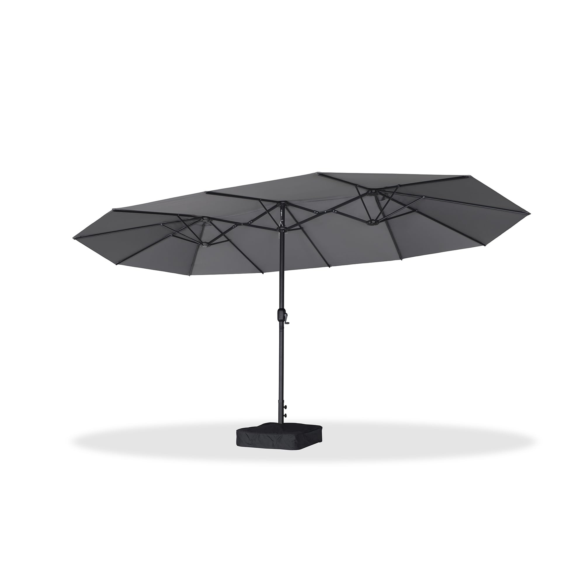 Purple Leaf 15ft Rectangle Outdoor Garden Table Umbrella Double Sided ...