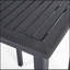 Table de bar d'extérieur rectangulaire en bois d'acacia minimaliste - Gris foncé, durable et résistante aux intempéries pour les patios modernes