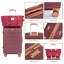 Ensemble de bagage 6 pièces, valise rigide de voyage en ABS avec serrure TSA, rouge vin