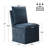 Upholstered Storage Side chair With Casters-1104736812