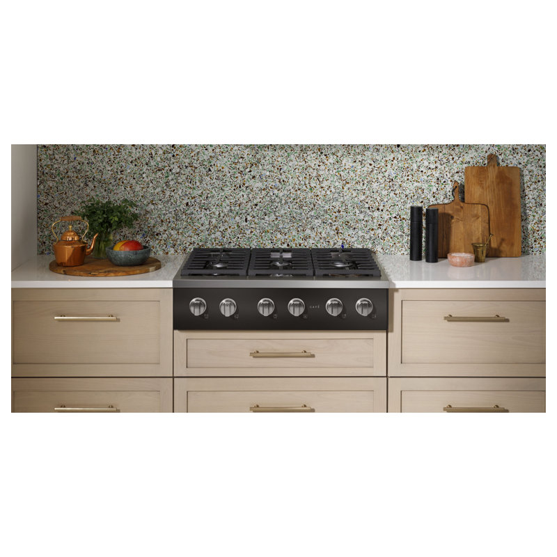 Café 36" Commercial-Style Gas Rangetop With 6 Burners (Natural Gas), Matte Black