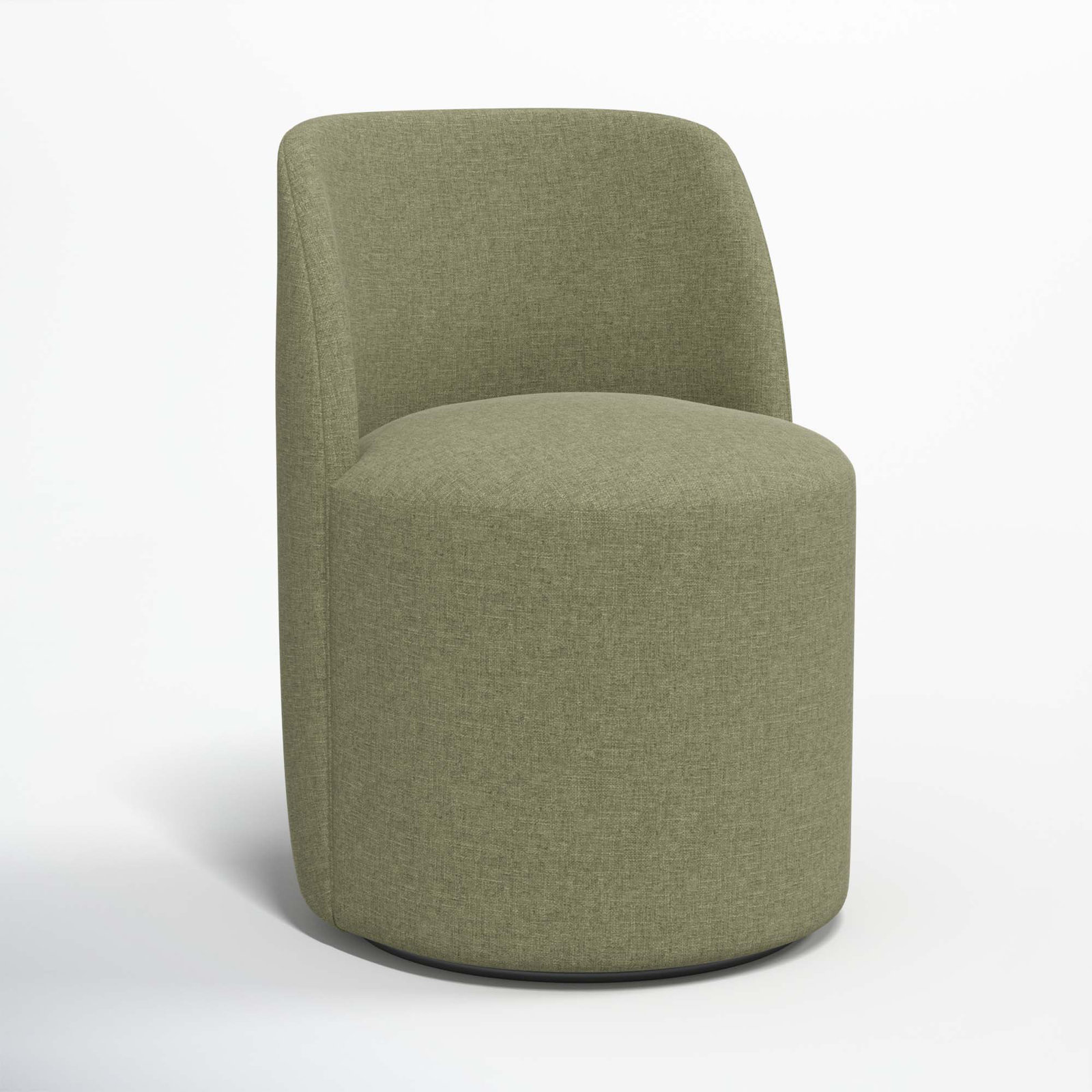 Begonia Swivel Dining Chair, Zuma Laurel Textured Linen