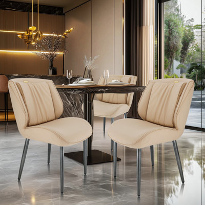Upholstered Dining Chairs Set Of 2 Kitchen Counter Chairs Lounge Leisure Living Room Corner Chairs