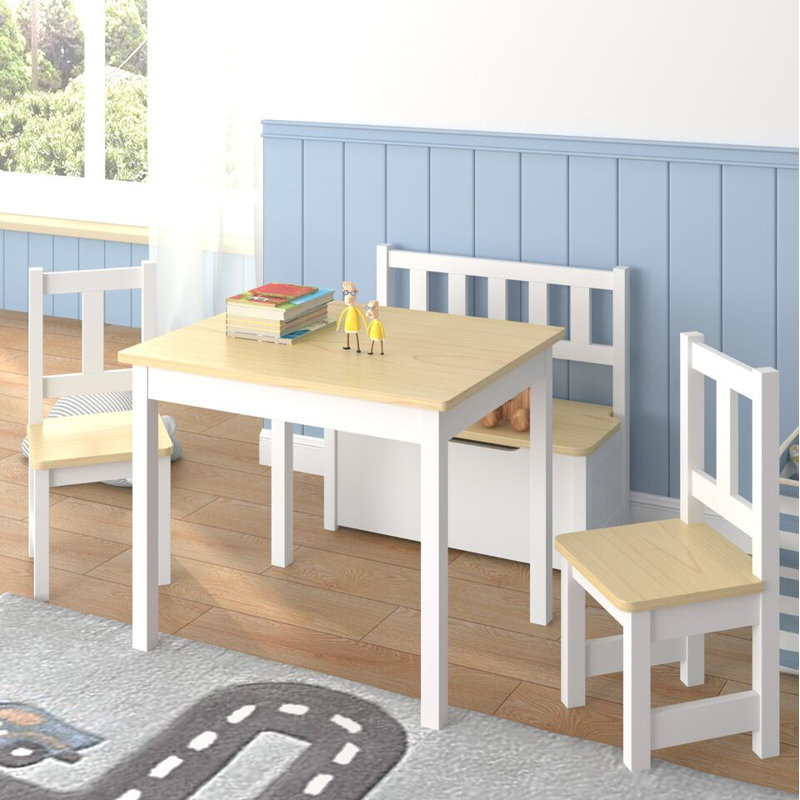 Louann 27cm Drafting Table Chair Set, Oak