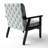 Green Damask - Upholstered Patterned Accent Arm Chair