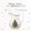Spode Christmas Tree Pitcher - Festive 36 Ounce Fine Porcelain Jug for Holidays - Ideal for Cocktails, Water, Juice & Lemonade - Dishwasher Safe Serveware with Handle, Drinkware
