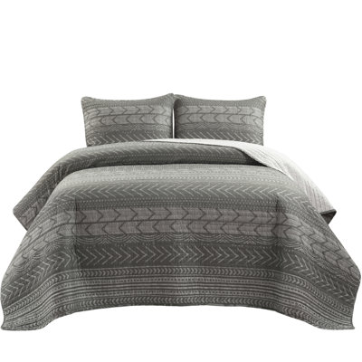 Hygge Geo Reversible Contemporary 3-Piece Quilt Set