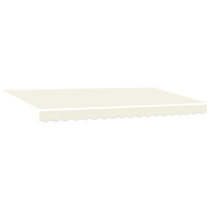 17 Stories Polyester Patio Awning, 383 cm W x 195.5 cm D, Cream