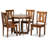 5-Pc Dining Set in Modern Style With Walnut Finished Wood, 37.4'' H X 17.9'' W X 19.9'' D -804314502-804314497