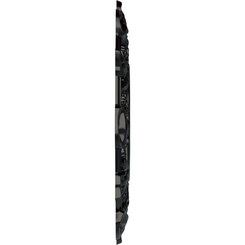 Endurathane Preston Ceiling Medallion, 17 1/2"OD x 4"ID x 1"P (Fits Canopies up to 4"), Hand-Painted Jet Black Finish