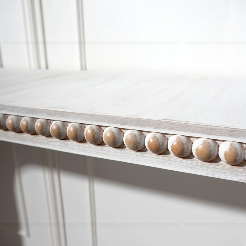 Console incurvée en bois de style cascade, Blanc