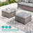 5 Piece Patio Sofa with Ottomans Set-108198318