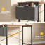 Bureau d'ordinateur de 40 po avec structure en métal, surface imperméable et sac de rangement - idéal pour le bureau-1676133830-1676133839