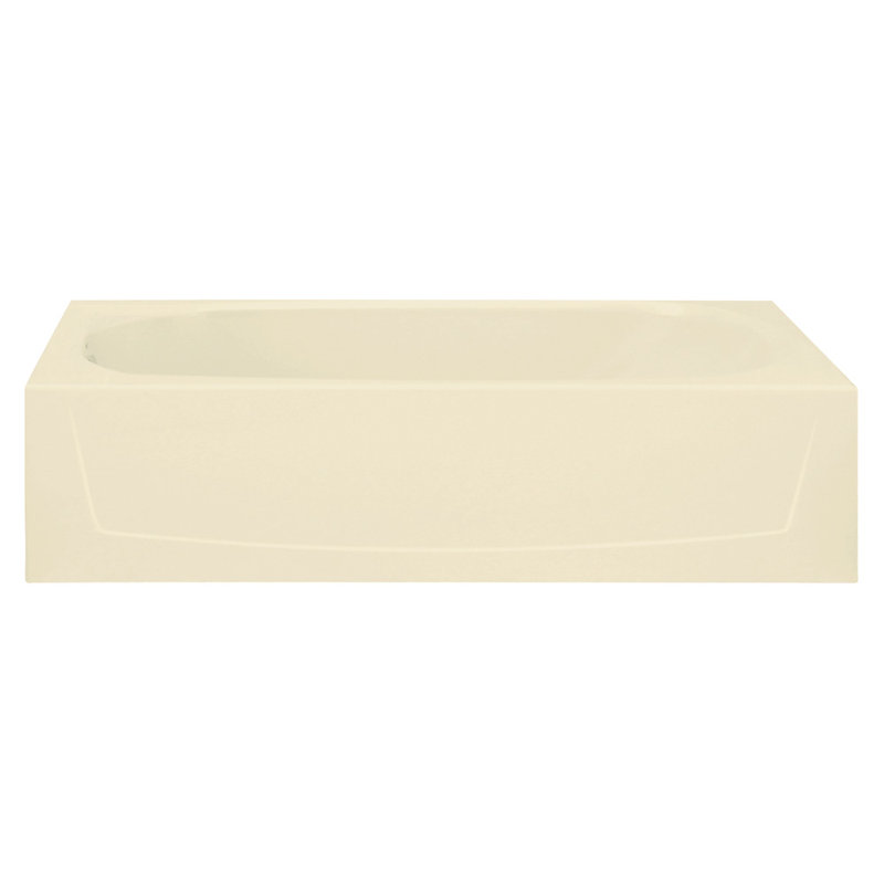 29'' L Alcove Soaking Bathtub, High Gloss Biscuit, Left