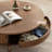 Round Coffee Table With Roller Door