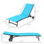Chaise longue d'extérieur, 2 pièces de chaise longue avec roulettes