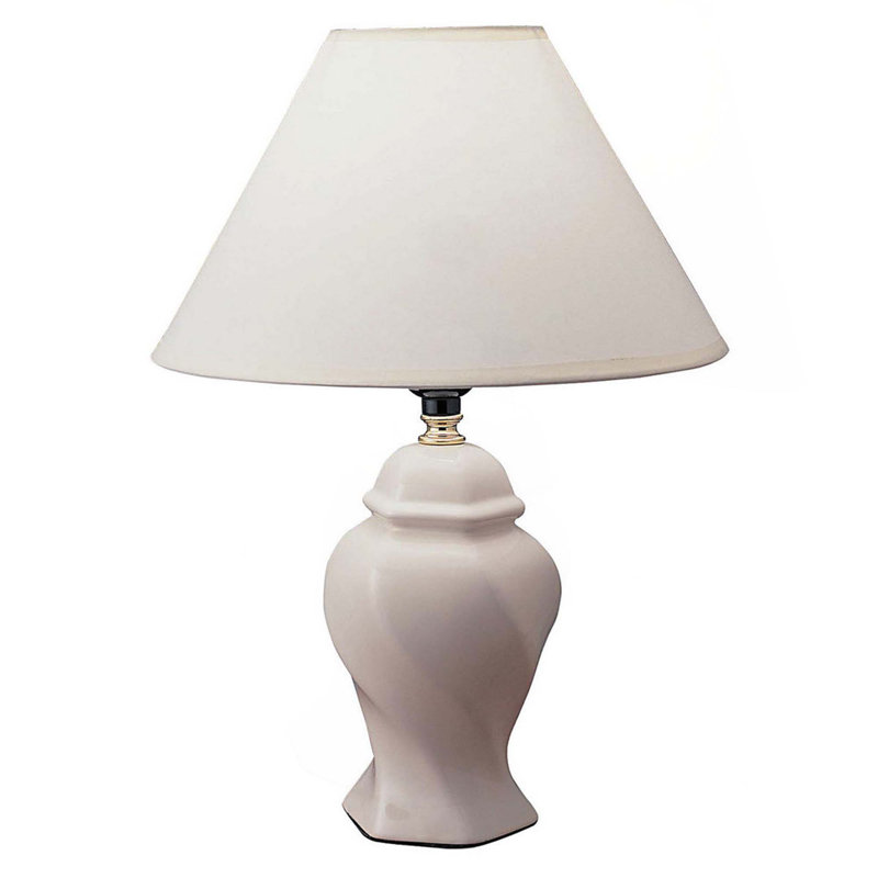 Lamp, 13'' H X 10'' W X 10'' D, White