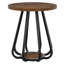 Table de bout ronde l 20 po, table d'appoint haute avec pieds en métal