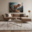 «Dinosaur Ceratosaurus», art mural sur toile grise-26688338