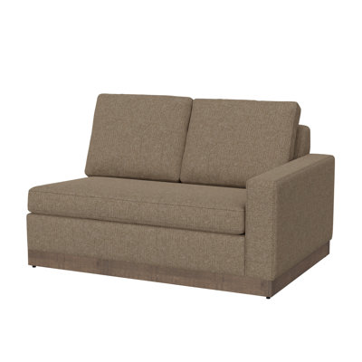 Causeuse modulaire Jeni LAF, 2 coussins, 58 po, bois massif, banc