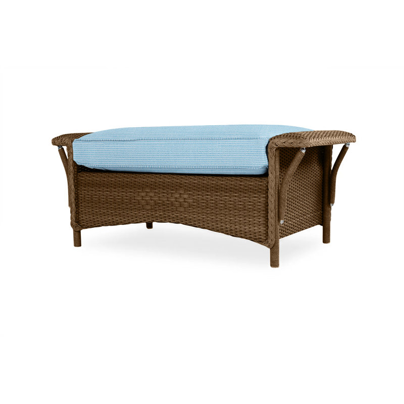 Nantucket Outdoor Ottoman, Bark, Demo Stone