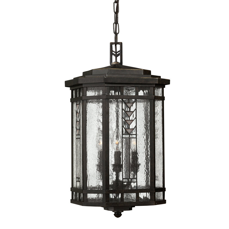 Tahoe Regency Bronze 3 -Bulb 22.5" H Mains Only Outdoor Hanging Lantern