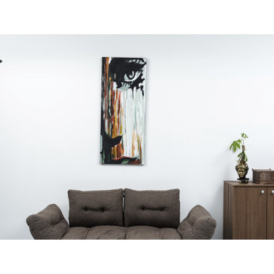 Enchanteur de 46,93 po X 19,06 sur toile grise peinte à la main pour un décor fascinant