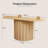 59.05'' Farmhouse Halfmoon Pedestal Console Table Entryway Table-1067747145