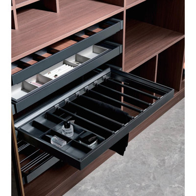 Sliding Trouser Rack with Jewelry Tray