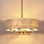 Lustre tambour à 6 lumières en coquille de capiz de 61 cm (24 po)