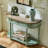 Retro Green Solid Wood Console Table