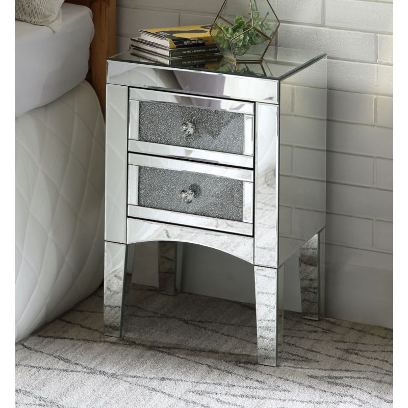 Table d'appoint 2 tiroirs Meshon