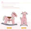Cheval à bascule Qaba en peluche avec ours, chaise avec peluche et sons réalistes amusants