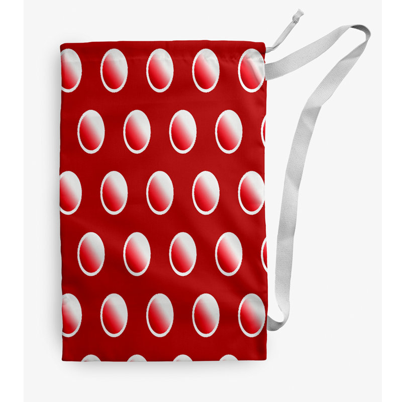 Sac à linge Dip Dye Dots, Rouge, Moyen (H 36 po x l 28 po)